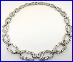 Judith Ripka Sterling Silver Cubic Zirconia Link Chain Necklace