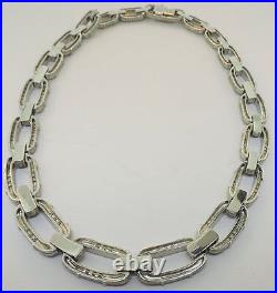 Judith Ripka Sterling Silver Cubic Zirconia Link Chain Necklace