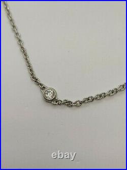 Judith Ripka Sterling Silver Cubic Zirconium By the Yard Necklace 18-20 Long