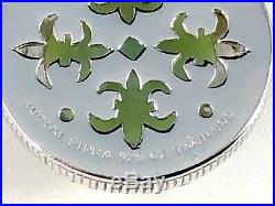 Judith Ripka Sterling Silver Nephrite Jade Stone Cubic Zirconia Pendant Enhancer