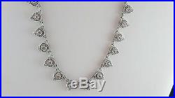 Judith Ripka Sterling Silver Round CZ Cubic Zirconia Stationed Necklace 20 Inch