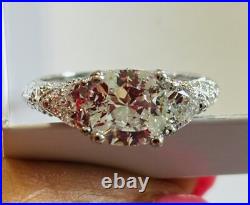 Judith Ripka Stunning Sterling Silver Cubic Zirconia Cz Statement Ring Size=9