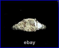 Judith Ripka Stunning Sterling Silver Cubic Zirconia Cz Statement Ring Size=9