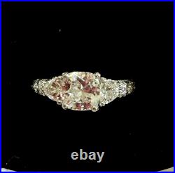 Judith Ripka Stunning Sterling Silver Cubic Zirconia Cz Statement Ring Size=9