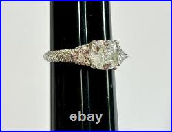 Judith Ripka Stunning Sterling Silver Cubic Zirconia Cz Statement Ring Size=9