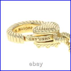 Judith Ripka Textured Ball Link Bracelet 7 3/4 -Sterling Silver Gold Plated CZs