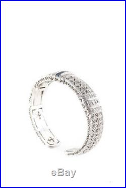 Judith Ripka Womens Bracelet One Size Sterling Silver Cuff Cubic Zirconia