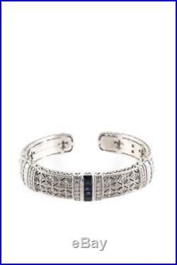 Judith Ripka Womens Bracelet One Size Sterling Silver Cuff Cubic Zirconia