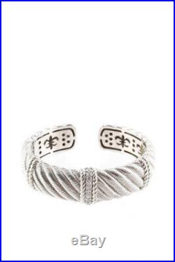 Judith Ripka Womens Bracelet Silver Sterling Cubic Zirconia Cuff