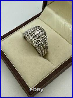 KPJ Designer 925 Sterling Silver And Cubic Zirconia Ring Size 7