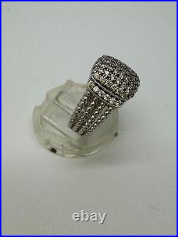 KPJ Designer 925 Sterling Silver And Cubic Zirconia Ring Size 7