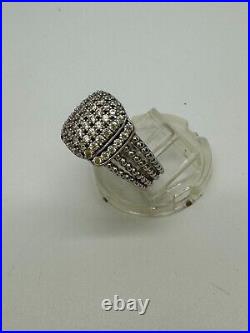 KPJ Designer 925 Sterling Silver And Cubic Zirconia Ring Size 7