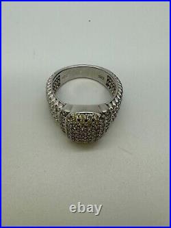 KPJ Designer 925 Sterling Silver And Cubic Zirconia Ring Size 7