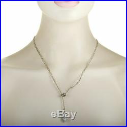 King Baby Sterling Silver and Cubic Zirconia Crowned Heart Chain Necklace