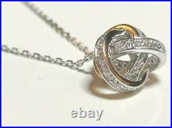 Knot Cubic Zirconia Pendant Georgini Sterling Silver rrp £105