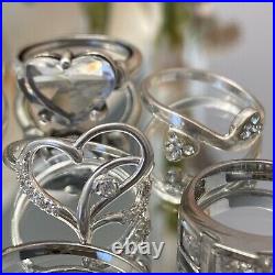 LOT of 13 Vintage Sterling Silver Cubic zirconia rings 44. G ESTATE