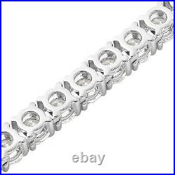 LUSTRO STELLA 925 Sterling Silver AAA Cubic Zirconia CZ Tennis Necklace Size 18