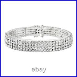 LUSTRO STELLA Birthday Gift 925 Silver AAA Cubic Zirconia CZ Tennis Bracelet