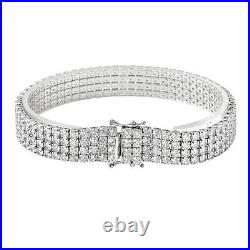 LUSTRO STELLA Birthday Gift 925 Silver AAA Cubic Zirconia CZ Tennis Bracelet