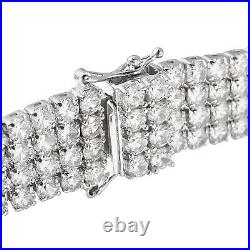 LUSTRO STELLA Birthday Gift 925 Silver AAA Cubic Zirconia CZ Tennis Bracelet