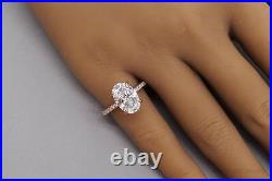 Large Cubic Zirconia Rose Gold Vermeil Sterling Silver Ring Size 5