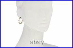 Leslie Greene 1.92ctw Cubic Zirconia 14K Yellow Gold Over Addison Hoops Earring
