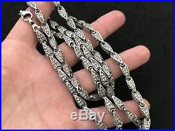 Long Sterling Silver Cubic Zirconia Chain. 94 grams, 36 inch