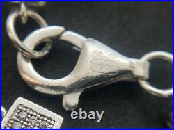 Long Sterling Silver Icejewlz Cubic Zirconia Chain. 38 inch