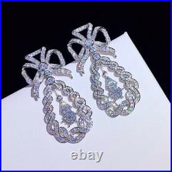 Luxury! Inspired Cubic Zirconia Earrings, Bow Earrings, S925 Sterling Silver