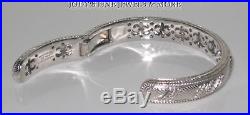 Magnificent Estate Sterling Silver Judith Ripka Cubic Zirconia Cuff Bracelet