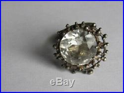 Massive 17 Carat Cubic Zirconia Peter von Post Sterling Silver Ring, Size 6.5