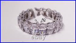 Maxine Eternity Oval Cut Cubic Zirconia Sterling Silver Wedding Band Sz 7