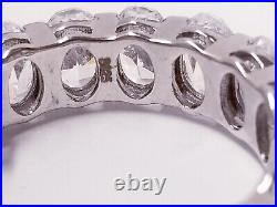 Maxine Eternity Oval Cut Cubic Zirconia Sterling Silver Wedding Band Sz 7