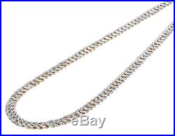Men's 925 Silver Genuine Cubic Zirconium 6MM Miami Cuban Choker Chain Necklace