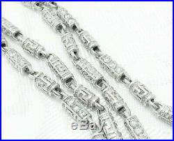 Men's STERLING SILVER Chain Cubic Zirconia 30 UNUSUAL 5mm Bling HEAVY HMK 67.5g