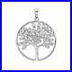 Men's Sterling Silver Cubic Zirconia Tree Of Life Round Pendant