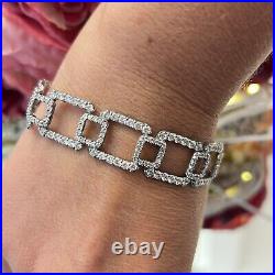 Michael Valitutti Sterling Silver Signity Star CZ Tennis Bracelet Wow