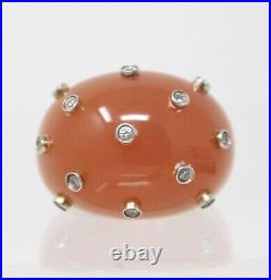 Miriam Salat RING Sterling Silver Cubic Zirconia Butterscotch Bubble SZ 9 Mirim