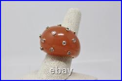 Miriam Salat RING Sterling Silver Cubic Zirconia Butterscotch Bubble SZ 9 Mirim