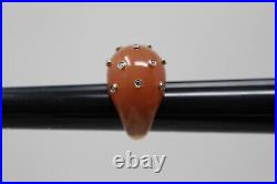 Miriam Salat RING Sterling Silver Cubic Zirconia Butterscotch Bubble SZ 9 Mirim