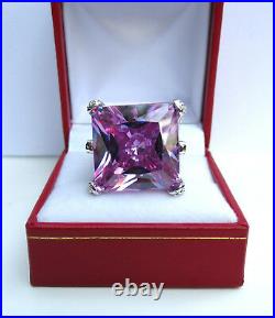NEW Charles Winston Purple Cubic Zirconia CZ Sterling Silver Ring 20.93 Grams