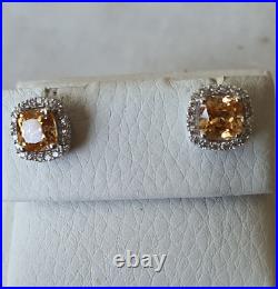 NEW Sterling Silver Cubic Zirconia Stud Earrings 925