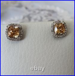 NEW Sterling Silver Cubic Zirconia Stud Earrings 925