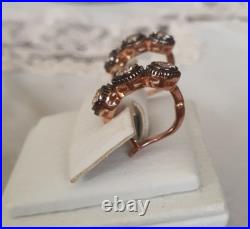 NEW Sterling Silver Rose Gold Plated Cubic Zirconia Earrings 925