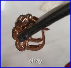 NEW Sterling Silver Rose Gold Plated Cubic Zirconia Earrings 925