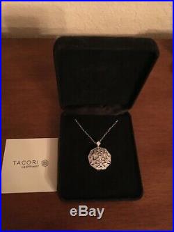 NEW Tacori Epiphany Sterling Silver & Cubic Zirconia pendant necklace 18 chain