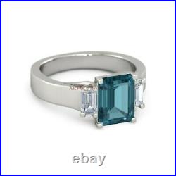 Natural London Blue Topaz Gemstone with 925 Sterling Silver Ring for Women #3950