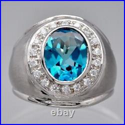 Natural Topaz Cubic Zirconia Fashion Ring 3.35ct in 925 Sterling Silver