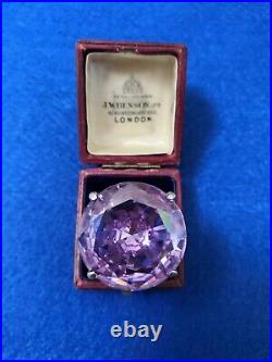 New Artisan Designer Heavy 28.65g 925 Silver Purple Cubic Zircon Ring Size 7.5