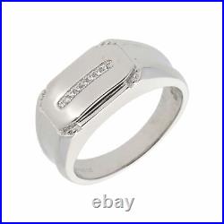 New Sterling Silver Cubic Zirconia Gents Ring